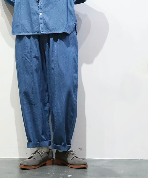 vent blanc(ヴァンブラン)の「vent blanc / ヴァンブラン 4.5oz DENIM ボールパンツ(デニムパンツ・レディース・インディゴブルー/ライトインディゴブルー・FREE)」の2枚目の写真