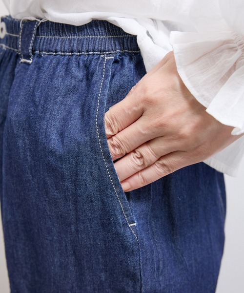 vent blanc(ヴァンブラン)の「vent blanc / ヴァンブラン 4.5oz DENIM ボールパンツ(デニムパンツ・レディース・インディゴブルー/ライトインディゴブルー・FREE)」の18枚目の写真