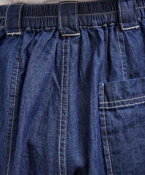 vent blanc(ヴァンブラン)の「vent blanc / ヴァンブラン 4.5oz DENIM ボールパンツ(デニムパンツ・レディース・インディゴブルー/ライトインディゴブルー・FREE)」の9枚目の写真