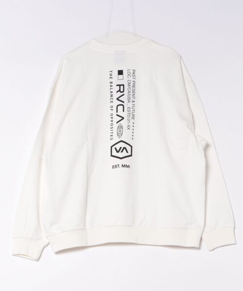 RVCA（ルーカ）の「RVCA/ルーカ BIG RVCA CR スウェット BG042019（スウェット・メンズ・ホワイト/ブラック・S/L/M）」の3枚目の写真