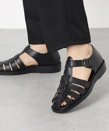 ITALICO（イタリコ）の「日本製 徳島レザー ドライビング グルカサンダル メッシュ 牛革 本革 メンズ（サンダル）」