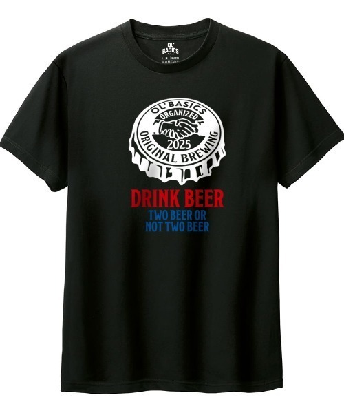 Ol' Basics(オールベーシックス)の「Ol' Basics(オール・ベーシックス) 半袖Tシャツ ロゴ ボトルトップ イラスト プリント 5.6オンス トップス カットソー メンズ ユニセックス(Tシャツ/カットソー・メンズ・ブラック/イエロー/ヘザーグレー/ホワイト・M/L/XS/S/XL)」の3枚目の写真