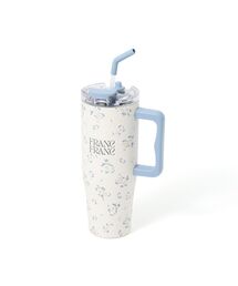 Francfranc（フランフラン）の「大型ステンレスマグ 小花 1100ml ブルー（グラス/マグカップ/タンブラー）」