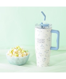 Francfranc（フランフラン）の「大型ステンレスマグ 小花 1100ml ブルー（グラス/マグカップ/タンブラー）」