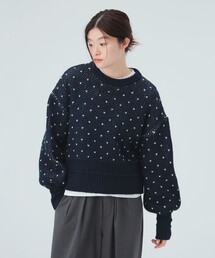 ハート ジャカード ニット