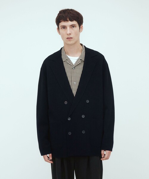 Wasted Youth Double Breast Jacket — дабл‑брест пиджак в стиле Wasted Youth, тёмно‑синий