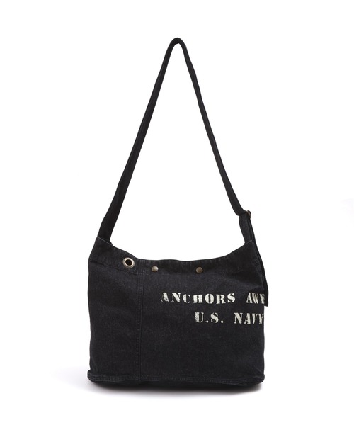 AVIREX(アヴィレックス)の「《NAVAL COLLECTION》U.S.NAVY LAUNDRY BAG MOD / ユーエス ネイビー ランドリー バッグ モディファイド / AVIREX / アヴィレックス(ショルダーバッグ・メンズ・インディゴブルー/ブラック・FREE)」の1枚目の写真