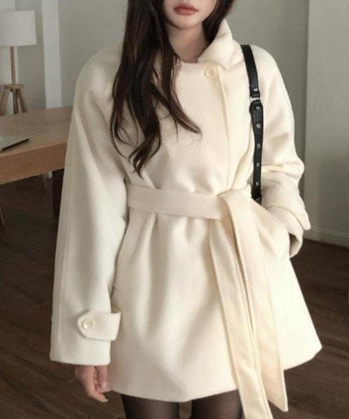 semplice(センプリチェ)の「ショートコート(その他アウター・レディース・ライトブルー/アイボリー・F)」の13枚目の写真