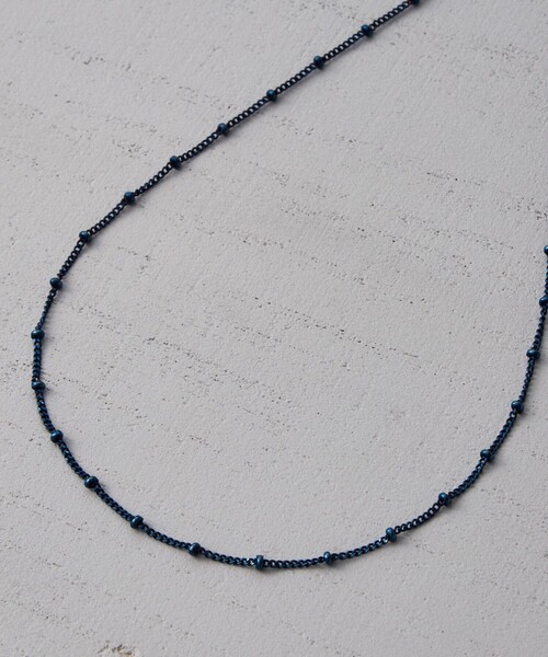 and cloud(アンドクラウド)の「Ink Skip Chain Necklace(ネックレス・レディース・ブルー・FREE)」の2枚目の写真