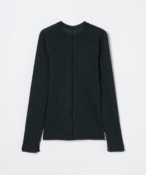 HAKUJI(ハクジ)の「<HAKUJI> SHINY RIB LONG SLEEVE PULLOVER / シャイニーリブ ロングスリーブ プルオーバー(Tシャツ/カットソー・レディース・ブラウン/ブラック・1)」の3枚目の写真