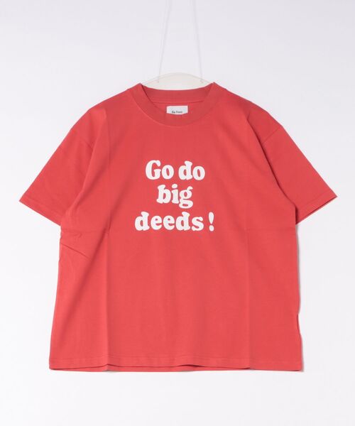 Re Fiina（フィーナ）の「メッセージロゴTシャツ（Tシャツ/カットソー・レディース・レッド/オフホワイト・FREE）」の5枚目の写真
