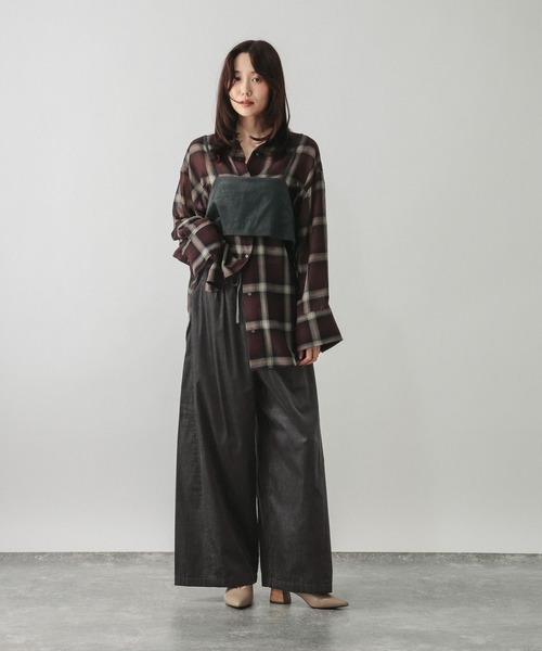 GLOBAL WORK(グローバルワーク)の「ライトコーデュロイワイドパンツ/721247(その他パンツ・レディース・ボルドー/チャコールグレー/ラベンダー・MEDIUM/LARGE)」の4枚目の写真