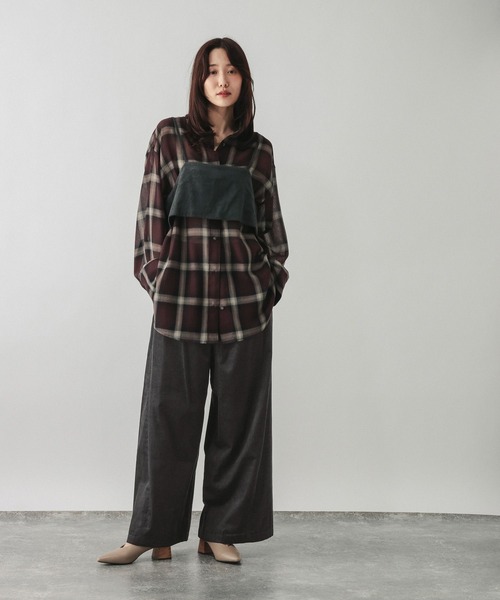GLOBAL WORK(グローバルワーク)の「ライトコーデュロイワイドパンツ/721247(その他パンツ・レディース・ボルドー/チャコールグレー/ラベンダー・MEDIUM/LARGE)」の5枚目の写真