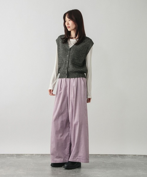 GLOBAL WORK(グローバルワーク)の「ライトコーデュロイワイドパンツ/721247(その他パンツ・レディース・ボルドー/チャコールグレー/ラベンダー・MEDIUM/LARGE)」の8枚目の写真