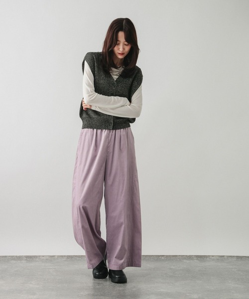 GLOBAL WORK(グローバルワーク)の「ライトコーデュロイワイドパンツ/721247(その他パンツ・レディース・ボルドー/チャコールグレー/ラベンダー・MEDIUM/LARGE)」の9枚目の写真