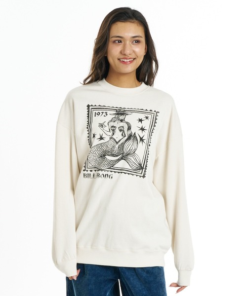 BILLABONG(ビラボン)の「BILLABONG ウィメンズ COWGIRL LOOSE FIT CREW トレーナー 【2026年秋冬モデル】/ビラボンスウェット(スウェット・レディース・ホワイト/インディゴブルー/オフホワイト・LARGE/MEDIUM)」の2枚目の写真