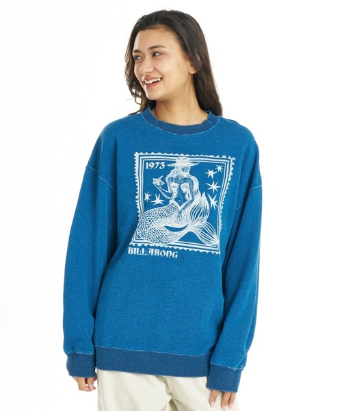 BILLABONG(ビラボン)の「BILLABONG ウィメンズ COWGIRL LOOSE FIT CREW トレーナー 【2026年秋冬モデル】/ビラボンスウェット(スウェット・レディース・ホワイト/インディゴブルー/オフホワイト・LARGE/MEDIUM)」の3枚目の写真