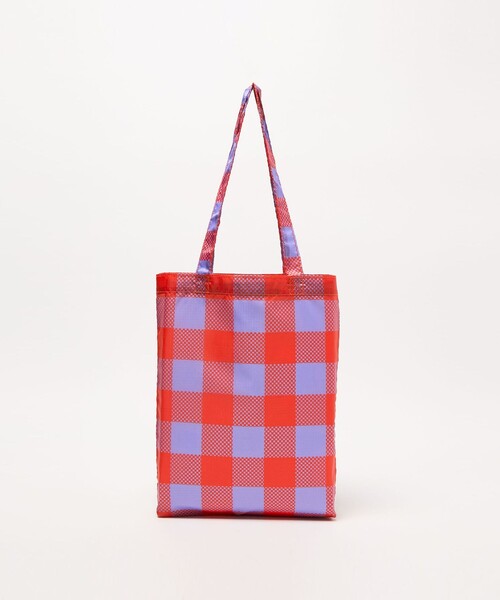 CITEN（シテン）の「＜CITEN＞くるくるパッチンブロックチェックＳ（エコバッグ/サブバッグ・レディース・ケリーグリーン/ライラック・FREE）」の5枚目の写真