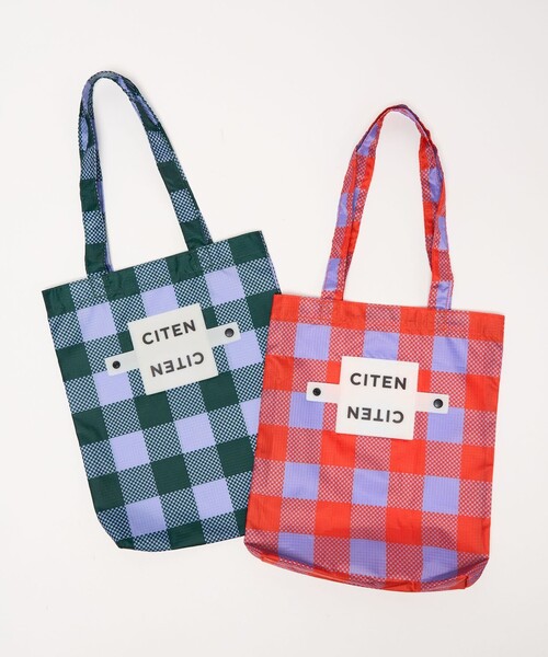 CITEN（シテン）の「＜CITEN＞くるくるパッチンブロックチェックＳ（エコバッグ/サブバッグ・レディース・ケリーグリーン/ライラック・FREE）」の17枚目の写真