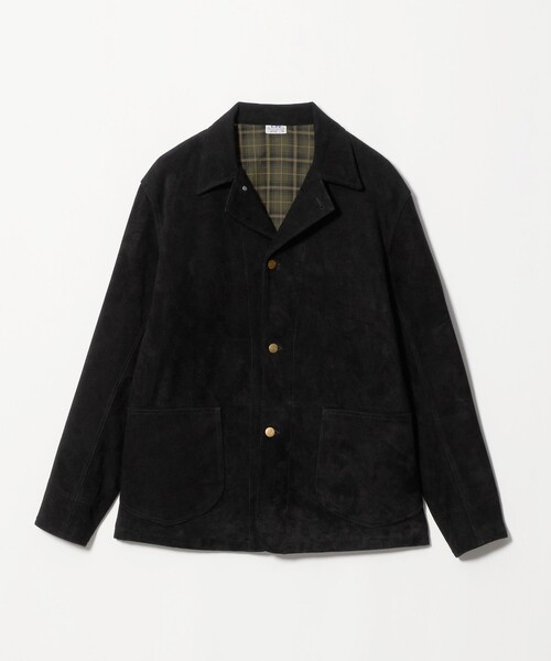 Scye（サイ）の「＜Lee x Scye for UNITED ARROWS＞SUEDE  LOCO JACKET/スエード カバーオール（カバーオール・メンズ・ブラック/ブラウン系・38/40/36/42）」の2枚目の写真