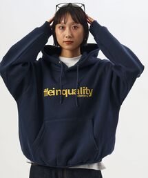 【FFEIN(フェイン)】ヘビーウエイトセンターデカロゴ3D刺繍立体プルパーカー / プルパーカー フード フロントポケット 刺繍 裏起毛 ユニセックス