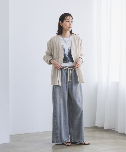 GLOBAL WORK(グローバルワーク)の「リッチクリーンプリントロンT/1066927(Tシャツ/カットソー・レディース・ホワイト系5/ホワイト系7/ホワイト系6・SMALL/MEDIUM/LARGE)」の4枚目の写真