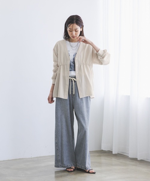 GLOBAL WORK(グローバルワーク)の「リッチクリーンプリントロンT/1066927(Tシャツ/カットソー・レディース・ホワイト系5/ホワイト系7/ホワイト系6・SMALL/MEDIUM/LARGE)」の5枚目の写真