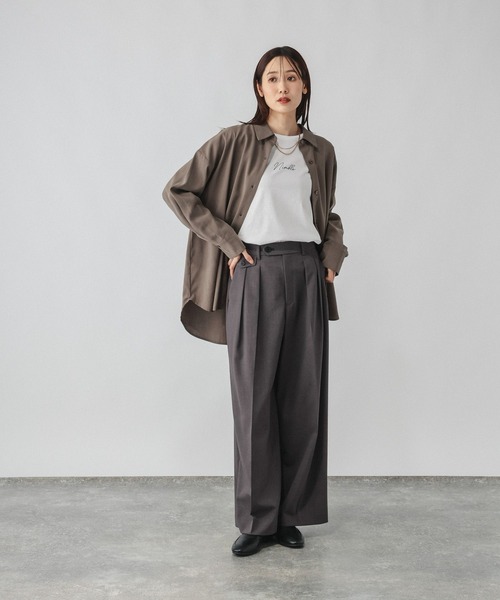 GLOBAL WORK(グローバルワーク)の「リッチクリーンプリントロンT/1066927(Tシャツ/カットソー・レディース・ホワイト系5/ホワイト系7/ホワイト系6・SMALL/MEDIUM/LARGE)」の10枚目の写真