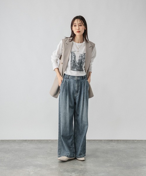 GLOBAL WORK(グローバルワーク)の「リッチクリーンプリントロンT/1066927(Tシャツ/カットソー・レディース・ホワイト系5/ホワイト系7/ホワイト系6・SMALL/MEDIUM/LARGE)」の15枚目の写真