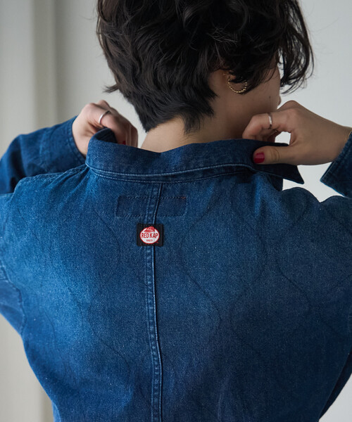 FREAK'S STORE(フリークスストア)の「RED KAP/レッドキャップ ベルト付き キルトサファリジャケット(その他アウター・レディース・ネイビー/ブラック・フリ-)」の8枚目の写真