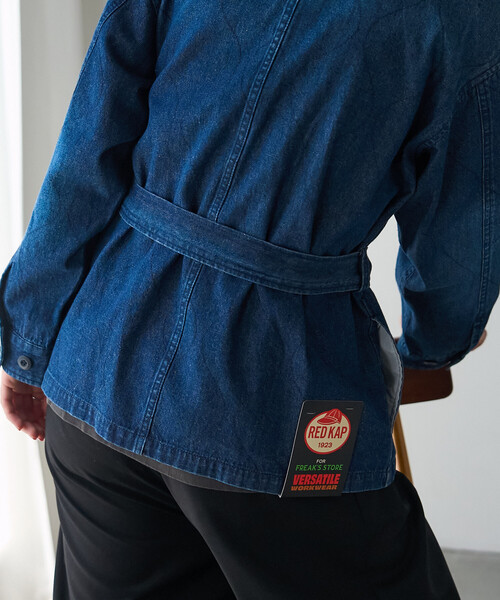 FREAK'S STORE(フリークスストア)の「RED KAP/レッドキャップ ベルト付き キルトサファリジャケット(その他アウター・レディース・ネイビー/ブラック・フリ-)」の9枚目の写真