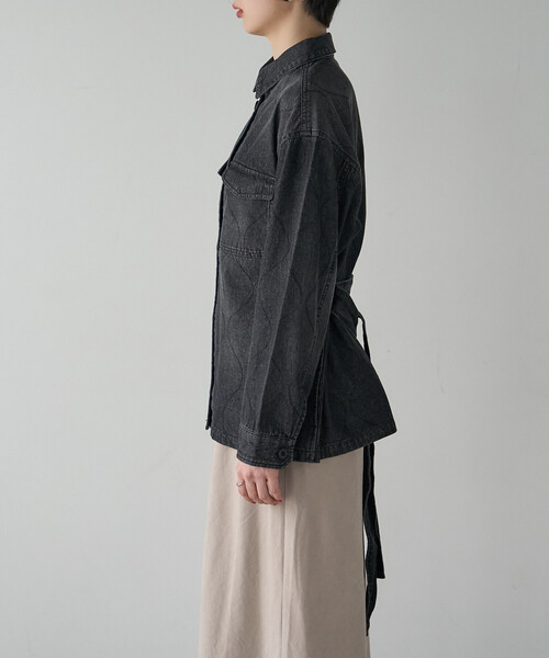 FREAK'S STORE(フリークスストア)の「RED KAP/レッドキャップ ベルト付き キルトサファリジャケット(その他アウター・レディース・ネイビー/ブラック・フリ-)」の12枚目の写真