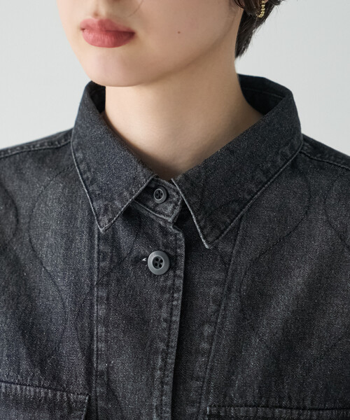 FREAK'S STORE(フリークスストア)の「RED KAP/レッドキャップ ベルト付き キルトサファリジャケット(その他アウター・レディース・ネイビー/ブラック・フリ-)」の17枚目の写真