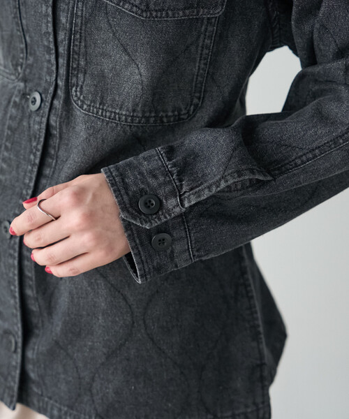 FREAK'S STORE(フリークスストア)の「RED KAP/レッドキャップ ベルト付き キルトサファリジャケット(その他アウター・レディース・ネイビー/ブラック・フリ-)」の18枚目の写真