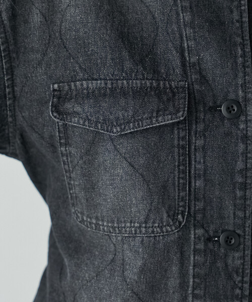 FREAK'S STORE(フリークスストア)の「RED KAP/レッドキャップ ベルト付き キルトサファリジャケット(その他アウター・レディース・ネイビー/ブラック・フリ-)」の19枚目の写真