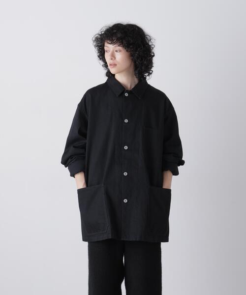 Y（ワイ）の「Ｙ /  [UNISEX] ORGANIC COTTON LIGHT DENIM COVERALL JACKET（ブルゾン・メンズ・ブラック・SMALL/MEDIUM/LARGE）」の8枚目の写真