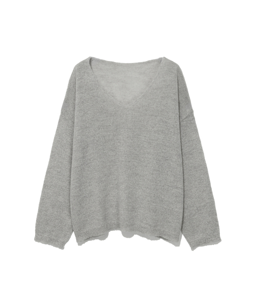 MOAA(モア)の「Sheer Loose V-Neck Knit (Oat Beige)(ニット/セーター・レディース・その他・FREE)」の5枚目の写真