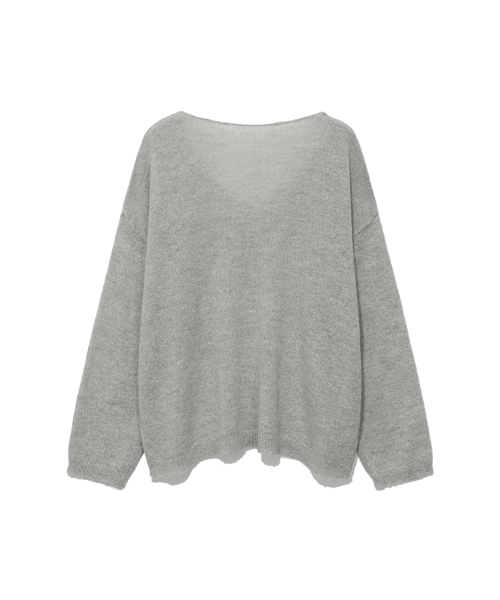 MOAA(モア)の「Sheer Loose V-Neck Knit (Oat Beige)(ニット/セーター・レディース・その他・FREE)」の6枚目の写真