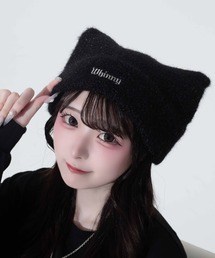 Whinny（ホワイニー）の「Whinny/【2026秋新作♪】うまれたて猫パンチ帽（ニットキャップ/ビーニー）」
