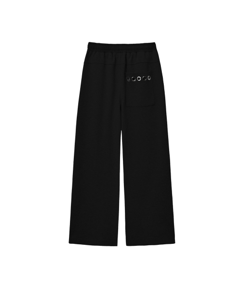 ABEEHUMS（アビハムズ）の「バックポケット アイレット スウェットパンツ ABH367-349 ブラック（スウェットパンツ・レディース・ブラック・SMALL/MEDIUM/LARGE）」の2枚目の写真
