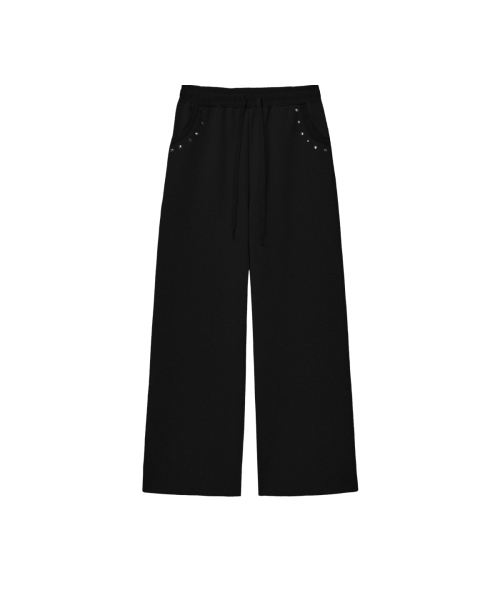 ABEEHUMS（アビハムズ）の「バックポケット アイレット スウェットパンツ ABH367-349 ブラック（スウェットパンツ・レディース・ブラック・SMALL/MEDIUM/LARGE）」の3枚目の写真