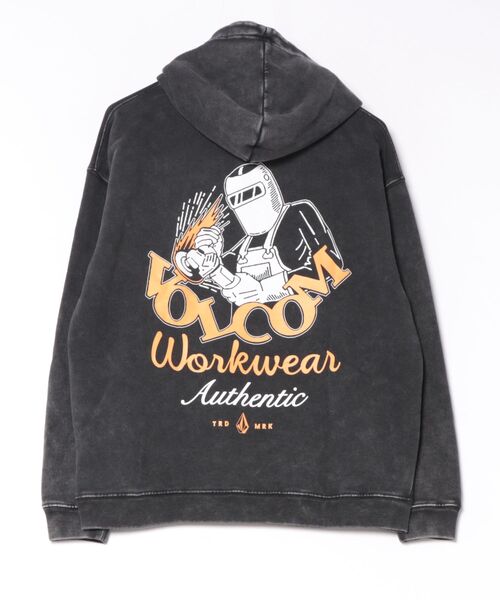 VOLCOM(ボルコム)の「VOLCOM メンズ OLD SAINT HOOD パーカー 【2026年秋冬モデル】(パーカー・メンズ・ブルー系その他/ブラウン系その他・MEDIUM/LARGE/X-LARGE)」の3枚目の写真
