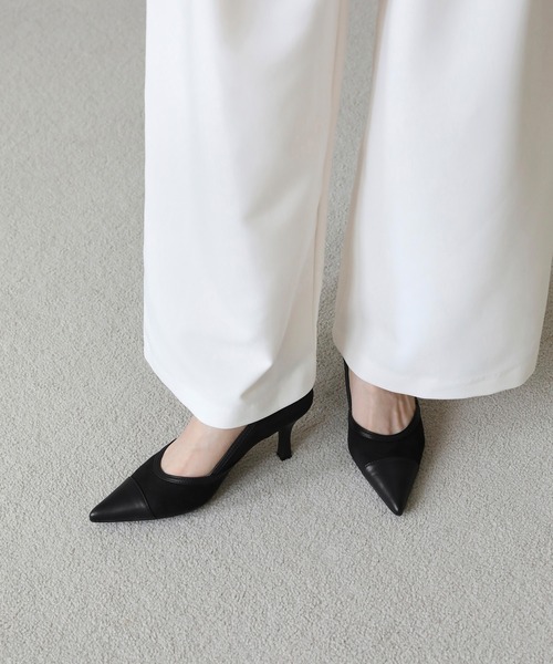 SAPPUN(サプン)の「Sorenne(ソレンヌ)コンビスティレットパンプス(5cm)(220-65204)SAPPUN(サプン)(パンプス・レディース・ブラック/ベージュ・22.5/23/23.5/24/24.5)」の7枚目の写真
