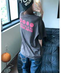 NAME CARD S/S TEE(CHARCOAL)