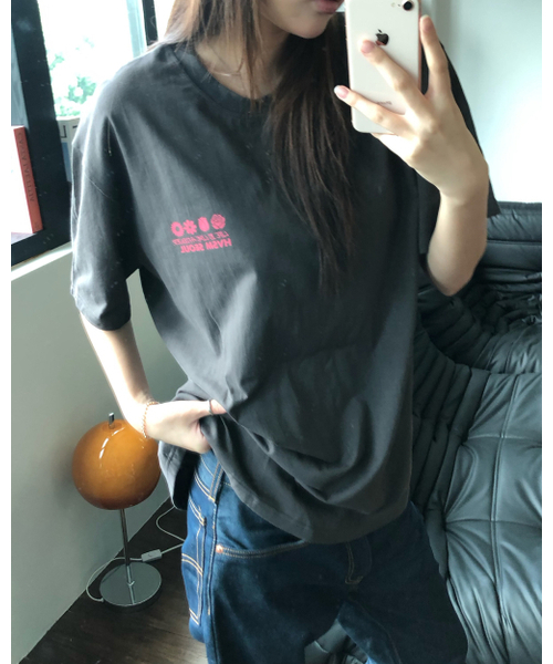 HAVISM(ヘビズム)の「NAME CARD S/S TEE(CHARCOAL)(Tシャツ/カットソー・レディース・その他・LARGE/SMALL)」の2枚目の写真