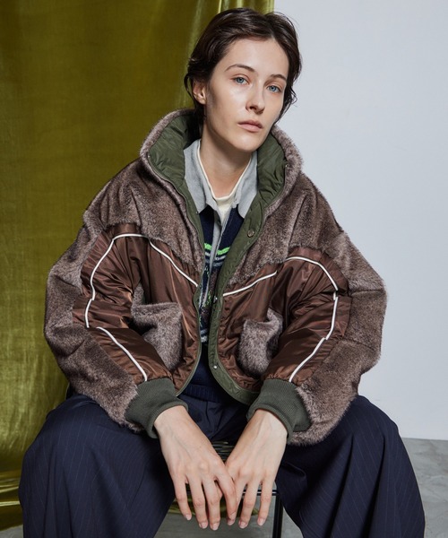 MAISON SPECIAL（メゾンスペシャル）の「【26WINTER PRE-ORDER】Reversible Fur Blouson/リバーシブルファーブルゾン（ブルゾン・レディース・ホワイト/ブラウン/グレー・FREE）」の3枚目の写真
