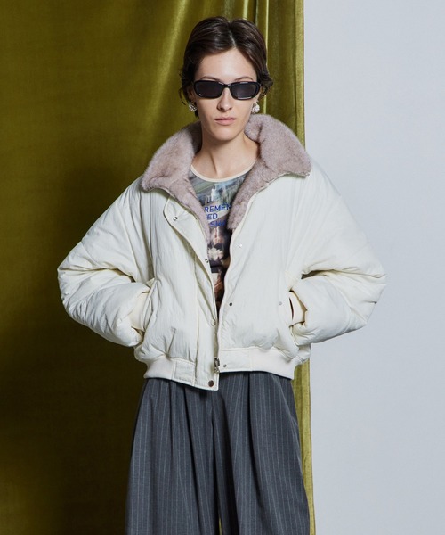 MAISON SPECIAL（メゾンスペシャル）の「【26WINTER PRE-ORDER】Reversible Fur Blouson/リバーシブルファーブルゾン（ブルゾン・レディース・ホワイト/ブラウン/グレー・FREE）」の5枚目の写真