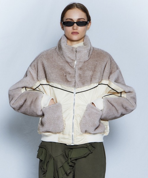 MAISON SPECIAL（メゾンスペシャル）の「【26WINTER PRE-ORDER】Reversible Fur Blouson/リバーシブルファーブルゾン（ブルゾン・レディース・ホワイト/ブラウン/グレー・FREE）」の4枚目の写真