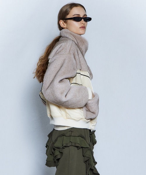 MAISON SPECIAL（メゾンスペシャル）の「【26WINTER PRE-ORDER】Reversible Fur Blouson/リバーシブルファーブルゾン（ブルゾン・レディース・ホワイト/ブラウン/グレー・FREE）」の7枚目の写真