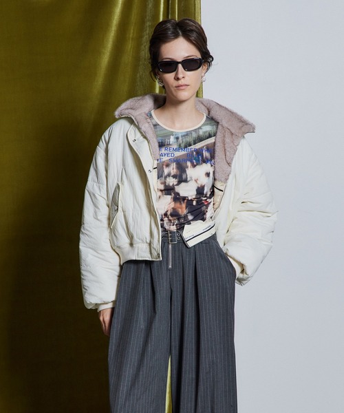 MAISON SPECIAL（メゾンスペシャル）の「【26WINTER PRE-ORDER】Reversible Fur Blouson/リバーシブルファーブルゾン（ブルゾン・レディース・ホワイト/ブラウン/グレー・FREE）」の9枚目の写真
